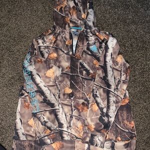 Legendary Camo and Teal Hoodie
